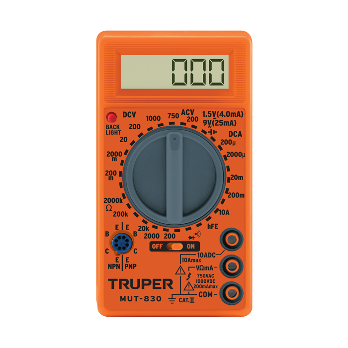 10400 MULTIMETRO DIGITAL ESCOLAR TRUPER