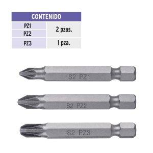 17799 PUNTA P/DESARMADOR POZIDRIV 2" TRUPER PZ-25