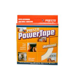 CINTA POWER TAPE DOBLE ADHESIVO 1/2x32.9M 3142PRESTO (SR)