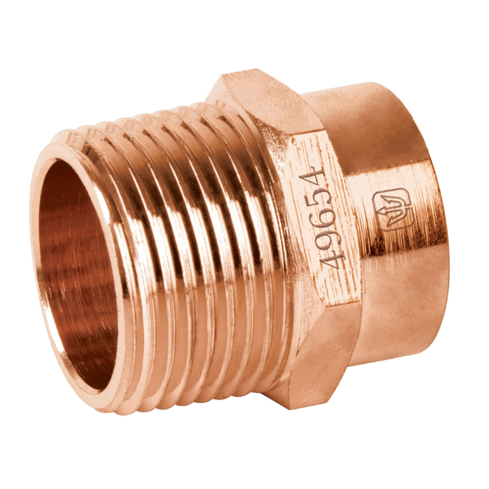 49654 ADAPTER MACHO DE COBRE 3/4"