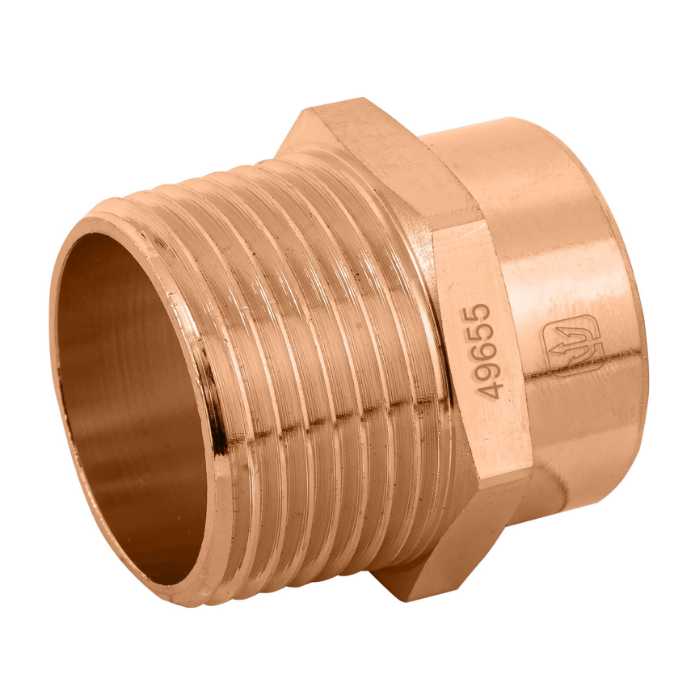 49655 ADAPTER MACHO DE COBRE 1″ | Blanquita