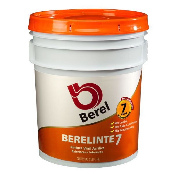 PINTURA BERELINTE VINIL # 840 ROJO SULTANA CUBETA