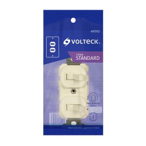 46002 *APAGADOR  DOBLE L/V MARFIL VOLTECH APDO-S