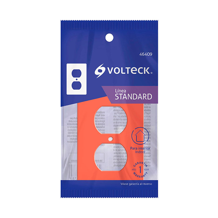 46409 PLACA DOBLE L/V ANARANJADA VOLTECH PPDO-TAS | Blanquita