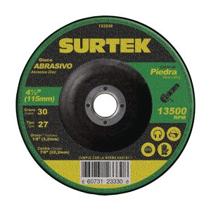 123330 - DISCO P/ CORTE D/ PIEDRA 4 1/2" X 1/8" SURTEK