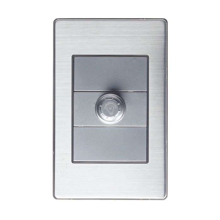 BP04-M/P - PLACA METÁLICA CON DIMMER PLATEADO LUCEK