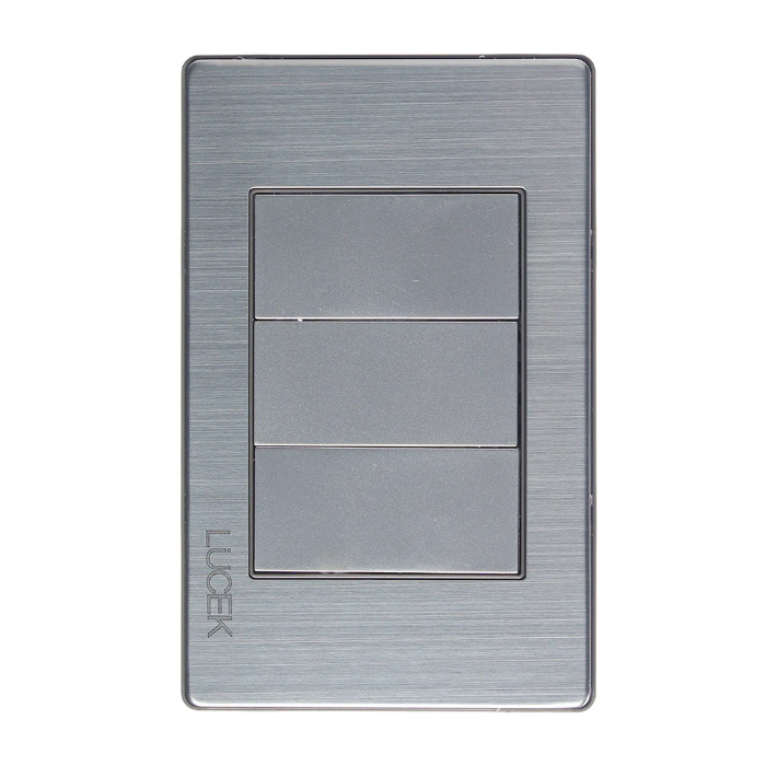 BP1200-M/P - PLACA METÁLICA CIEGA PLATEADO LUCEK