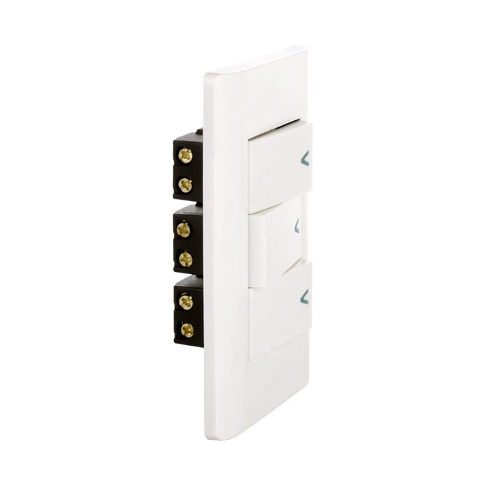 BA03-B - PLACA C/3 APAGADORES SENCILLOS BLANCO - Imagen 3