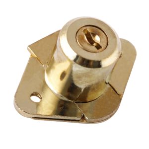 CERRADURA P/MUEBLES 6843 CILINDRO DE TECLAS LATON BRILLANTE
