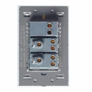 BP20-CBB - PLACA CON 1 INTERRUPTOR SENCILLO Y 2 CONTACTOS DE 1 MÓDULO.  BLANCA CRISTAL