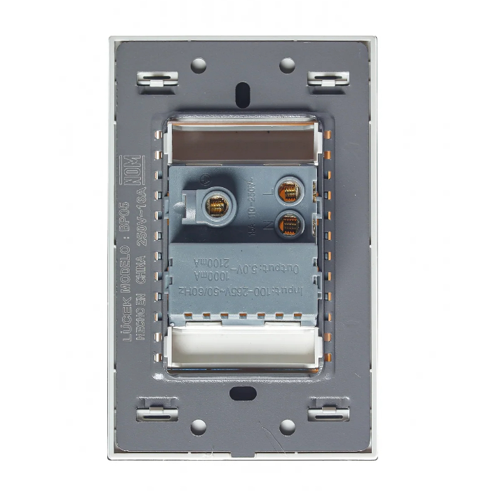 BP05-CDM - PLACA CON 1 CONTACTO Y 2 ENTRADAS DE USB. ARENA CRISTAL - Imagen 2