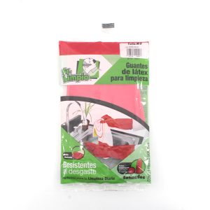 800602 - GUANTE DE LATEX ROJO MEDIANO SR LIMPIO