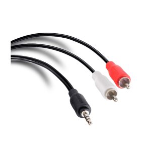 255-037 - CABLE PLUG 3,5 MM A 2 PLUG RCA DE 15 CM STEREN