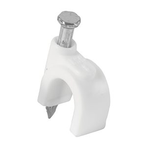 48273 - GRAPA P/CABLE CURVA 8MM BLANCA C/20PZ TRUPER