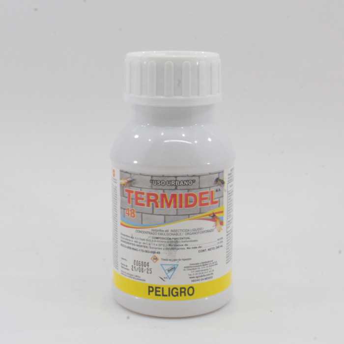 TERMIDEL 48 240 ML CLORPIRIFOS TERMICIDA CONCENTRADO