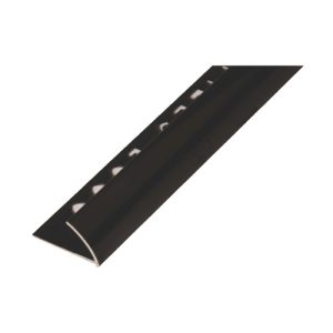 UNIPERFIL DE ALUMINIO NEGRO BRILLO EURACANTO 2.5 ML X 12MM TILES