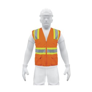 13475 CHALECO REFLEJANTE NARANJA C/CIERRE MED TRUPER