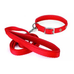 632402 COLLARES CON CORREA SOFT GRANDE ROJO PETIT