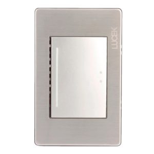 BP01/3-M/P - PLACA METÁLICA CON 1 INTERRUPTOR DE ESCALERA DE 3 MÓDULOS PLATEADO LUCEK