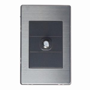 BP18-M/A - PLACA METÁLICA CON TOMA DE TELEVISIÓN ANONIZADO LUCEK