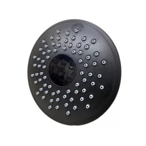 44GAN REGADERA REDONDA 8" PARIS ACABADO NEGRO RUGO