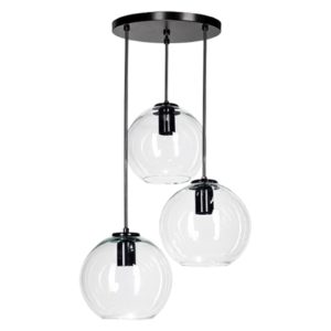 MX-CL7026/CB/TRA - LUMINARIO PANTALLA EN VIDRIO SOPLADO TRANSPARENTE COLOR COBRE,   MAXXI