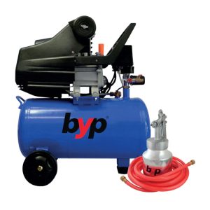 KCOM24S KIT COMPRESOR 2.0HP 24LTS SUPER C/ PISTOLA Y MANGUERA BYP