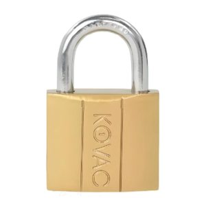 CHL030 CANDADO DE HIERRO LATONADO KOVAC GANCHO CORTO 30MM