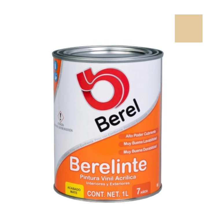 PINTURA BERELINTE VINIL # 802 BEIGE LITRO