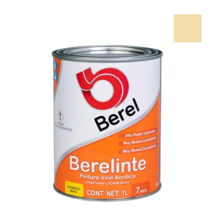 PINTURA BERELINTE VINIL # 803 CREMA COLONIAL LITRO