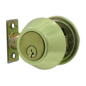 CERROJO KOVAC CDLL15LB DOBLE CILINDRO LLAVE-LLAVE LATON BRILLANTE