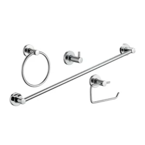 JE07C JGO D/ACC P/BAÑO (4 PZAS) ACABADO CROMO RUGO