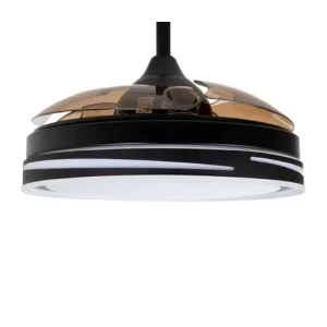 V4209 VENTILADOR DE TECHO 42" NEGRO LUCERNA 36W C/CONTROL Y ASPAS ABATIBLES 6VEL. IGOTO