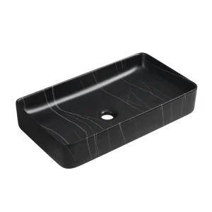 LAVABO MONACO NERO 615X335X115 MM TILES 2000