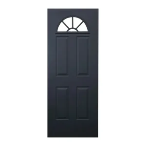 PUERTA MOD PANEL CLASICA CHOCOLATE 4 PAN INS MEDIA LUNA .90X2.13