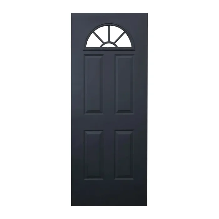 PUERTA MOD PANEL CLASICA CHOCOLATE 4 PAN INS MEDIA LUNA .90X2.13