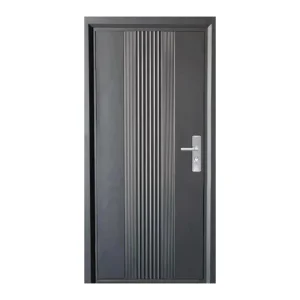 PUERTA DE SEGURIDAD RESIDENCIAL MODELO TENERIFE COLOR GRIS OXFORD .95X2.13 IZQUIERDA