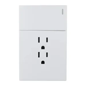 BF20-B -PLACA PLANA CON 1 INTERRUPTOR SENCILLO Y 2 CONTACTOS BLANCO FLAT LUCEK