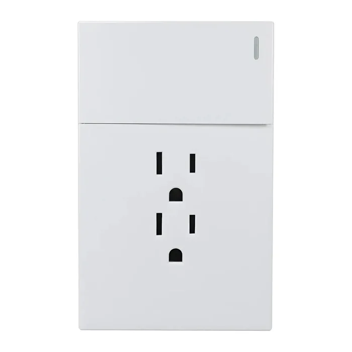 BF20-B -PLACA PLANA CON 1 INTERRUPTOR SENCILLO Y 2 CONTACTOS BLANCO FLAT LUCEK