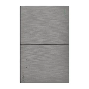 BF02/3-P - PLACA PLANA CON 1 INTERRUPTOR SENCILLO Y 1 DE ESCALERA PLATA FLAT LUCEK