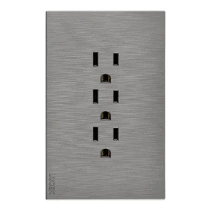 BF08-P - PLACA PLANA CON 3 CONTACTOS PLATA FLAT LUCEK