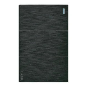 BF03-N - PLACA PLANA CON 3 INTERRUPTORES SENCILLOS NEGRO FLAT LUCEK