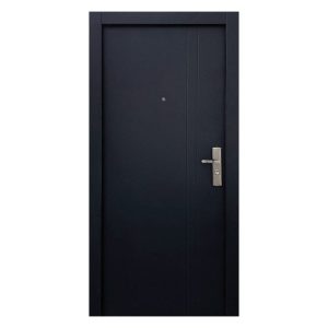 PUERTA DE SEGURIDAD RESIDENCIAL MODELO MILAN COLOR NEGRO .95X2.13 IZQUIERDA