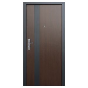 PUERTA DE SEGURIDAD RESIDENCIAL MODELO CATANIA COLOR NOGAL .95X2.13 DERECHA