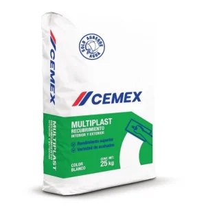 MULTIPLAST RECUBRIMIENTO INTERIOR Y EXTERIOR COLOR BLANCO 25KGS. CEMEX
